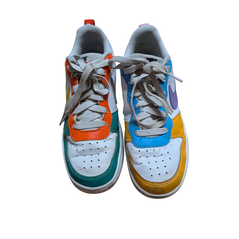 Nike Court Borough Low 2 Kids Size 4Y Multi-Color Good Mismatched FQ8362-901